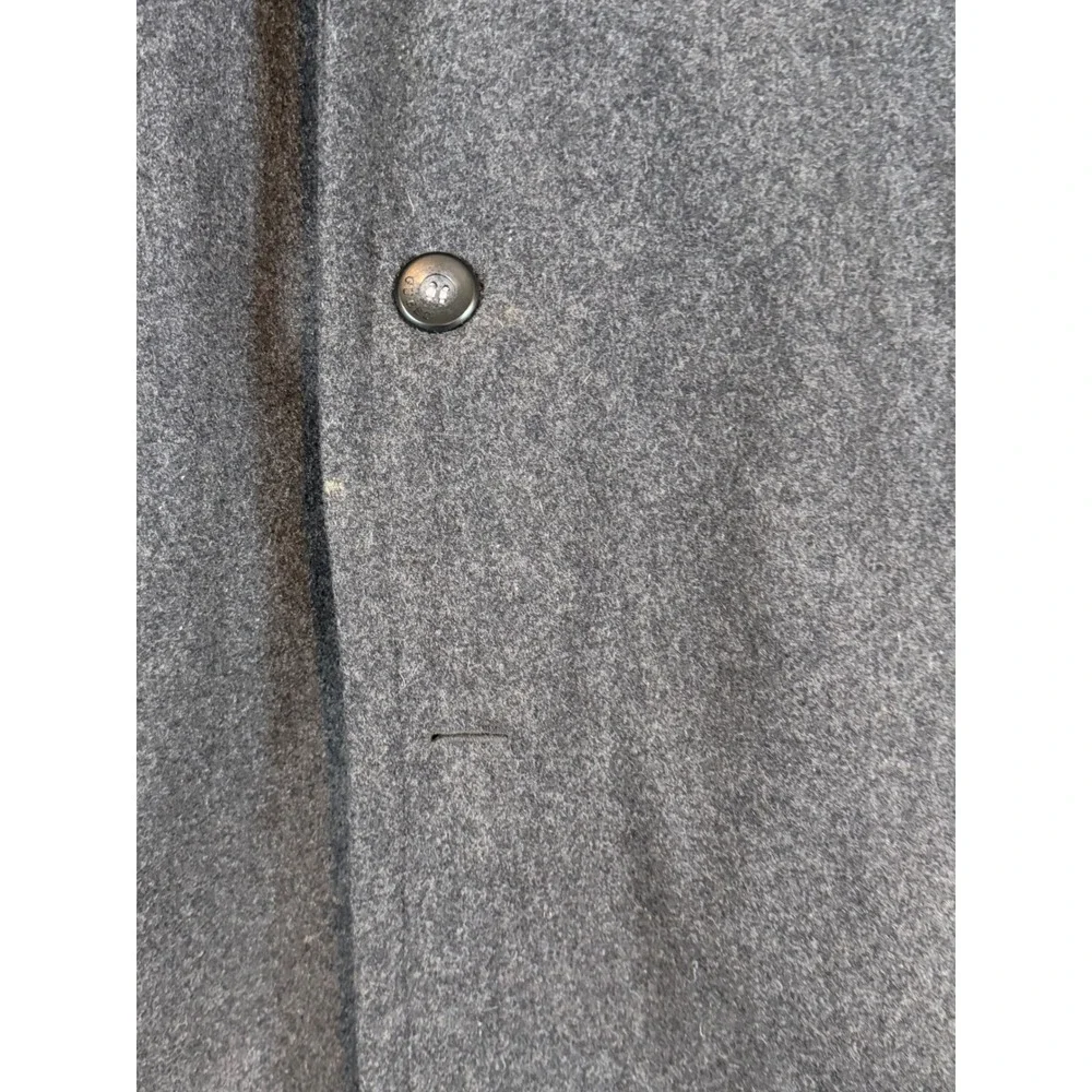 Guess‎ Mens Gray Wool Blend Pea Coat Double Breasted Heavyweight Winter Jacket L